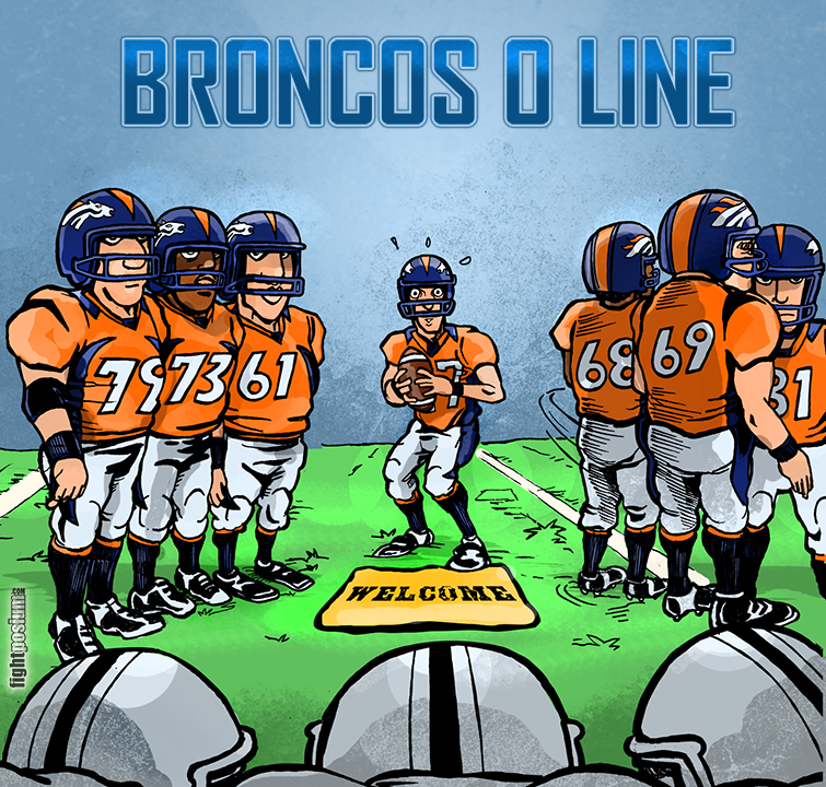 Broncos O line. 2015 Denver Broncos Offensive Line