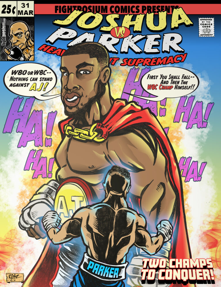Joshua vs Parker Comic Book Cover - Two Champs To Conquer!