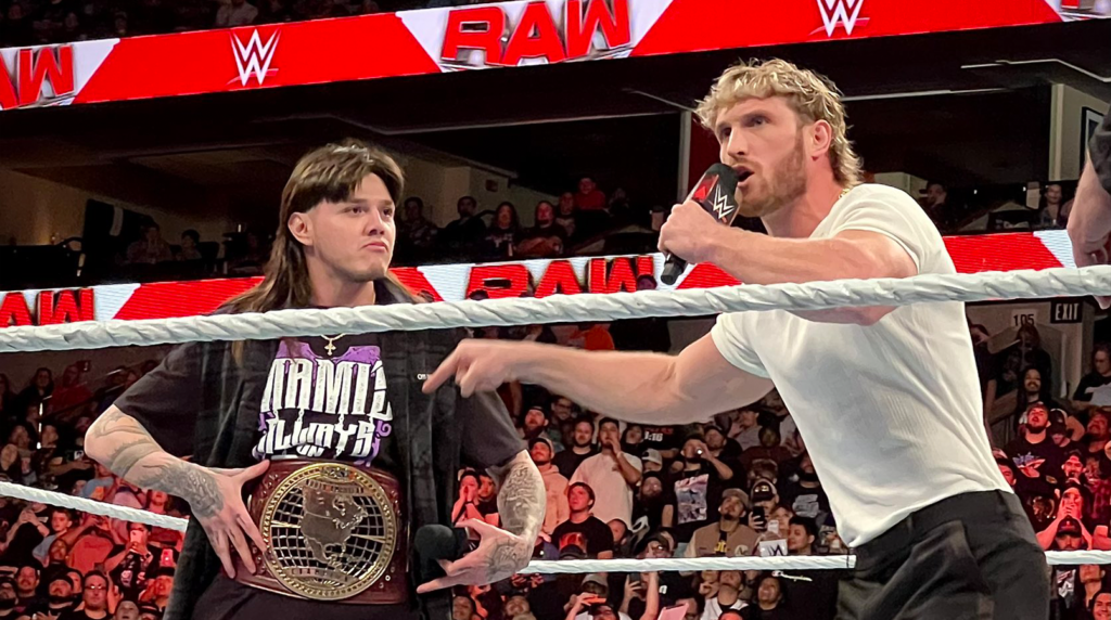 Logan Paul and Dom on Monday Night Raw